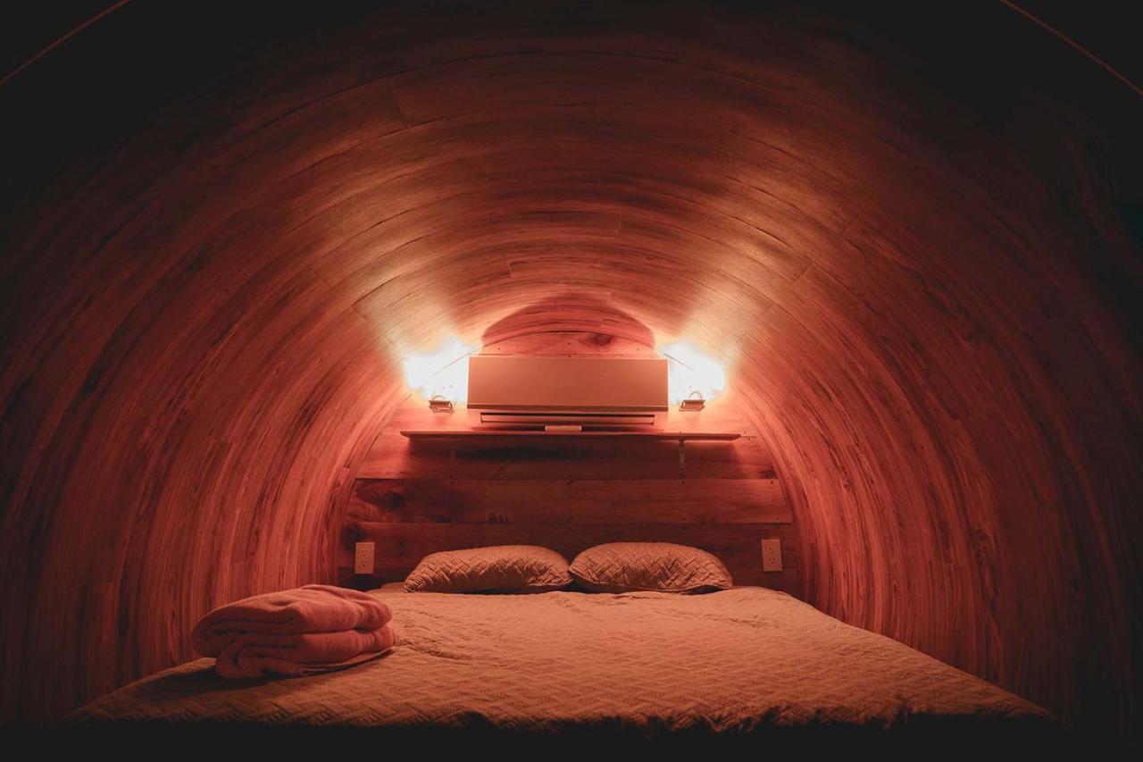Arenal Backpackers Resort Ла Фортуна Экстерьер фото A bedroom in the Earth Ship